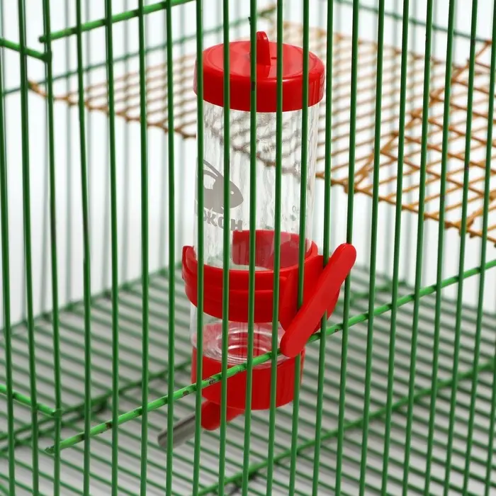 Поилка для грызунов Пижон FRIENDS, 125 мл, 12.5&times;4.5 см, красная