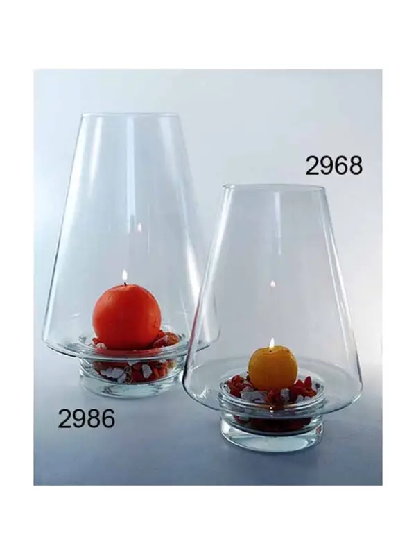 Ваза для цветов &laquo;Гала&raquo;, малая, 700 мл, d=8 см, 18&times;13 см, высота ножки 5 см, стекло, прозрачная