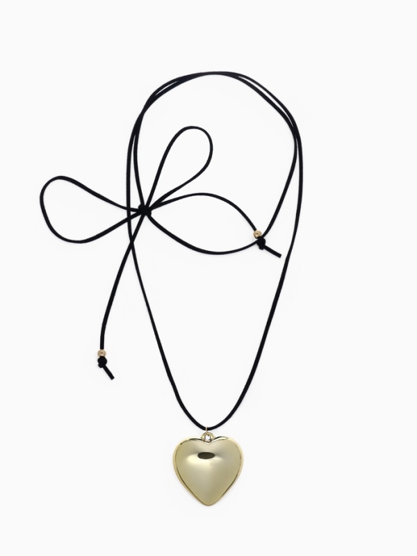 Портупея-чокер-кулон «Сердечко» гладкое, трансформер, цвет золото, 150 см Портупея-чокер-кулон «Сердечко» гладкое, трансформер, цвет золото, 150 см