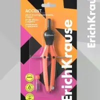 Готовальня ErichKrause Accent, 2 предмета, оранжевый