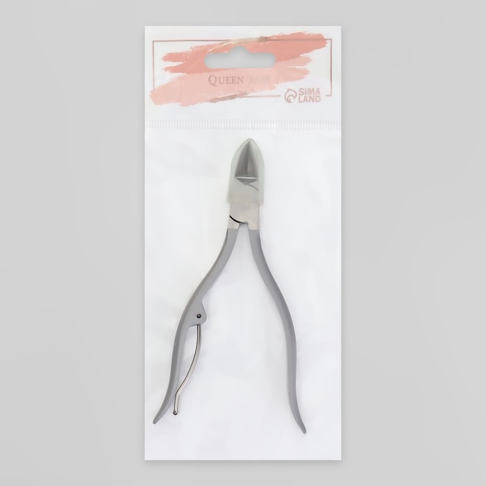 Кусачки педикюрные, эргономичная ручка, изогнутое лезвие, 12 см, длина лезвия - 17 мм, цвет серебристый Кусачки педикюрные, эргономичная ручка, изогнутое лезвие, 12 см, длина лезвия - 17 мм, цвет серебристый