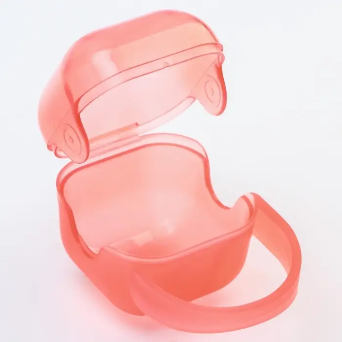 Контейнер для хранения и стерилизации детских сосок и пустышек, розовый