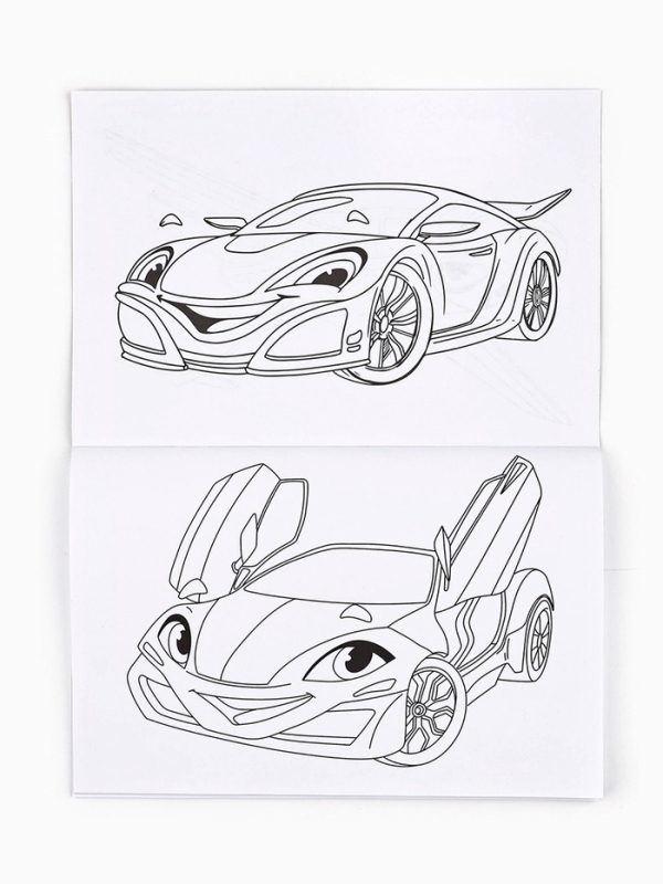 Подарочный набор блокнот-раскраска, трафарет, наклейки и восковые мелки Подарочный набор блокнот-раскраска, трафарет, наклейки и восковые мелки "23 февраля"