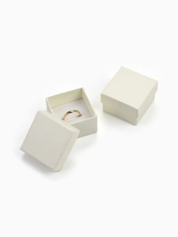 Коробочка подарочная под кольцо/серьги/серьги «Минимал», 5×5 см (размер полезной части 4.5×4.5 см), белая, вставка белая