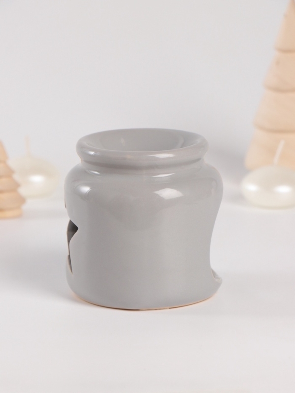 Набор: аромалампа для эфирных масел, мелтсы из воска ароматические «Звезда», серая, 7.5×7.5×8 см Набор: аромалампа для эфирных масел, мелтсы из воска ароматические «Звезда», серая, 7.5×7.5×8 см