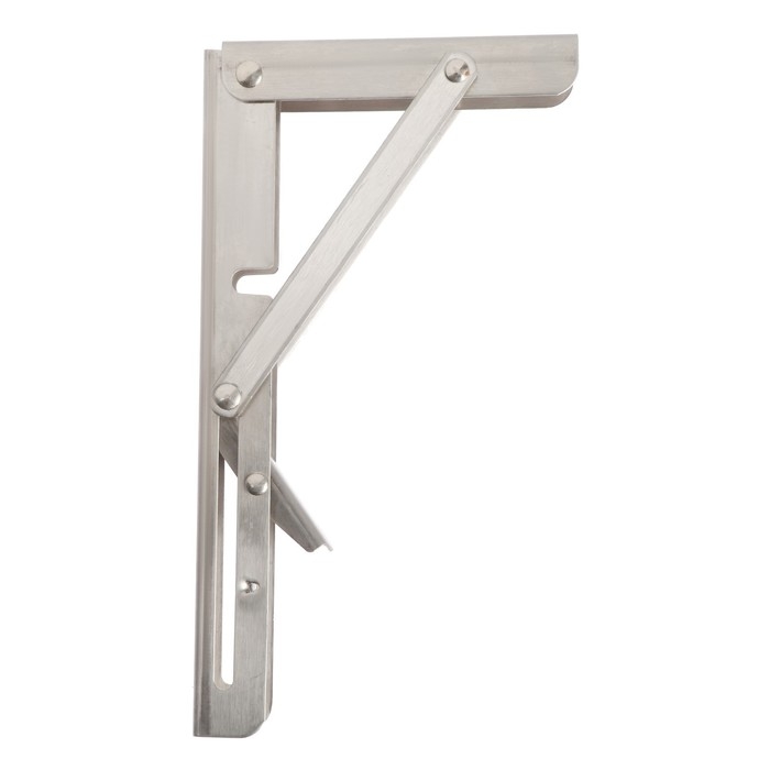 Кронштейн складной для столов и полок ТУНДРА, 2 шт., длина 200 мм, нержавеющая сталь