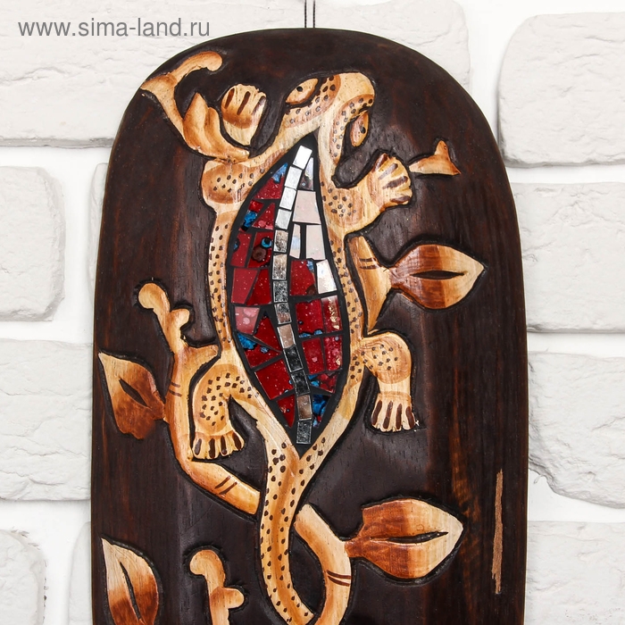 Маска дерево Маска дерево "Геккон" 50х16,5х2,5 см