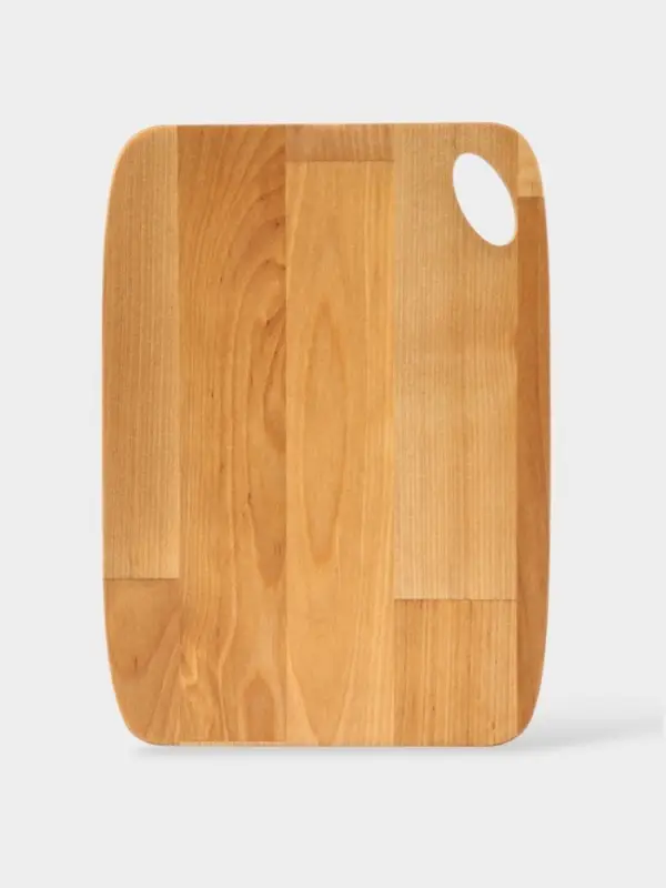 Доска разделочная, пропитана маслом, береза, 22,2х17х1,8/1,6 см