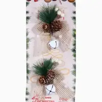 Ёлочные игрушки 2 шт. &laquo;Зимнее волшебство. Композиция на бантике с бубенчиком&raquo;, 11&times;9 см