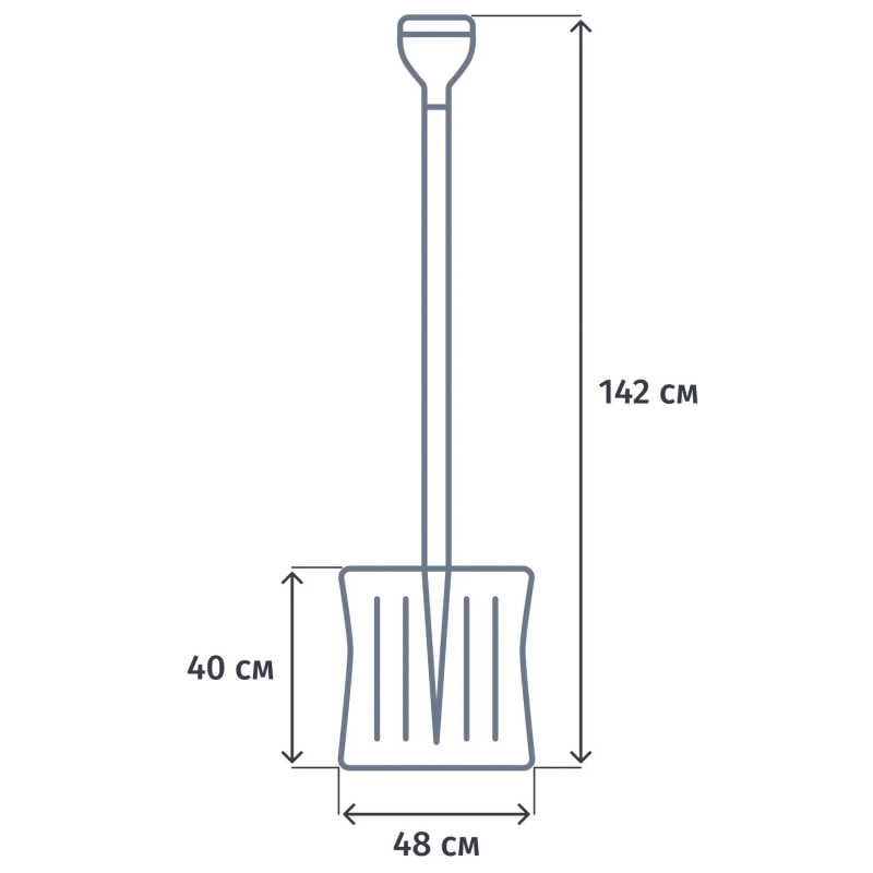 Лопата д/уборки снега из поликарбоната ЭТАЛОН ORIGINAL_GPLP001