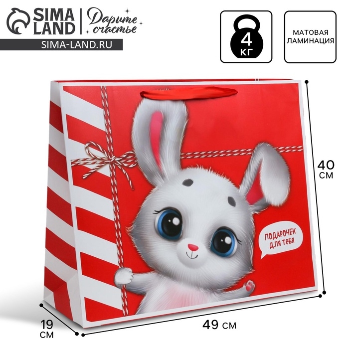 Пакет подарочный ламинированный, упаковка, «Посылка», XL 49 х 40 х 19 см