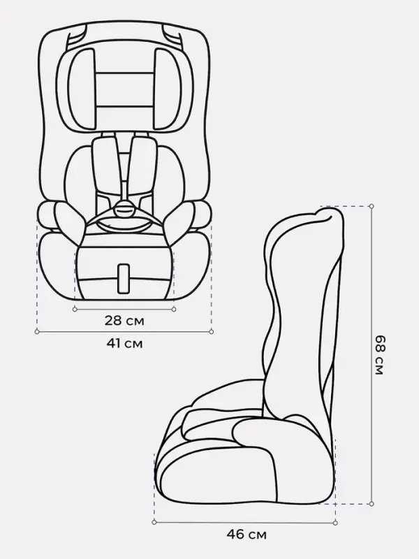 Автокресло RANT basic HD-02 "Mile" (Black) группа 1-2-3 (9-36 кг), черный