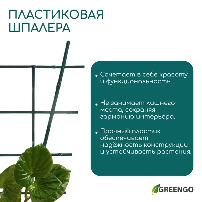 Шпалера, 48&times;29&times;0.5 см, пластик, зелёная, Greengo