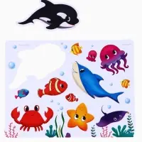 Игрушки - стикеры для купания в ванне &laquo;На море&raquo;, EVA, набор 12 шт.