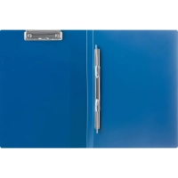 Скоросшиватель пластиковый с пружин.мех.+зажим Attache,0.7 мм, синий