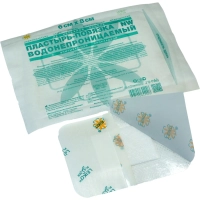 Пластырь-повязка неткан основа водонепрониц 6x8см 50шт/уп LEIKO