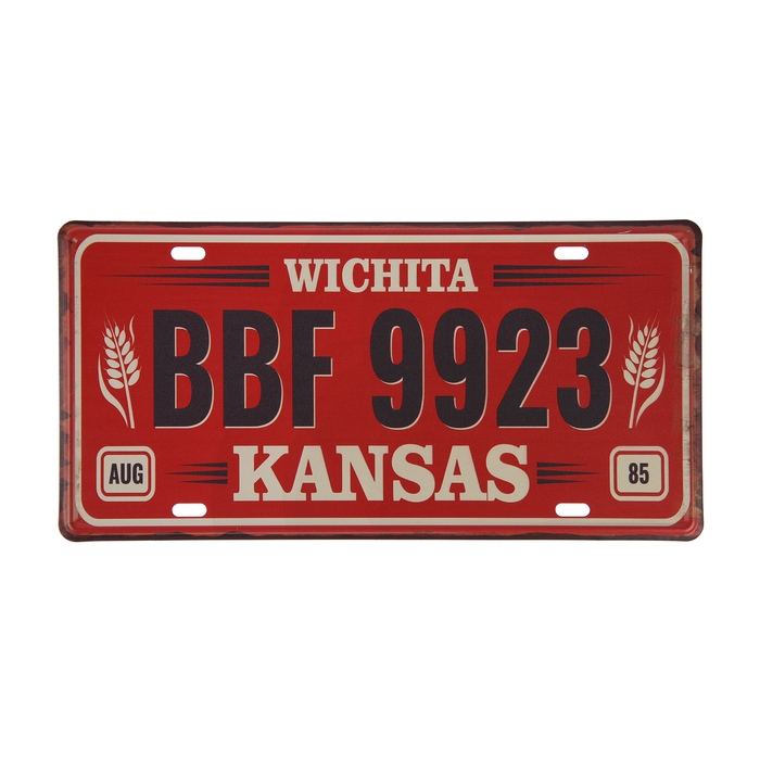 Декоративный номерной знак, "Канзас", 30×15 см