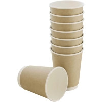 Стакан одноразовый бум двухслойный d-90мм 400мл коричневый (25шт/уп)