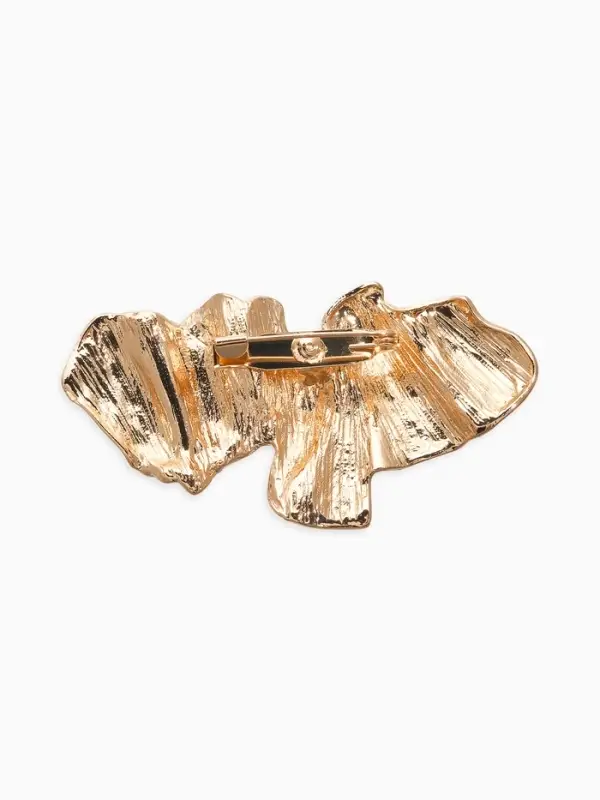 Брошь корейский стиль Брошь корейский стиль "Мятая" цвет золото