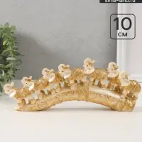Фигурка полистоун &laquo;Семь слонов на бивне&raquo;, резной 10&times;24&times;3.5 см