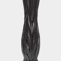 Ваза напольная керамика "Балфри" талия, 60х15 см, чёрный