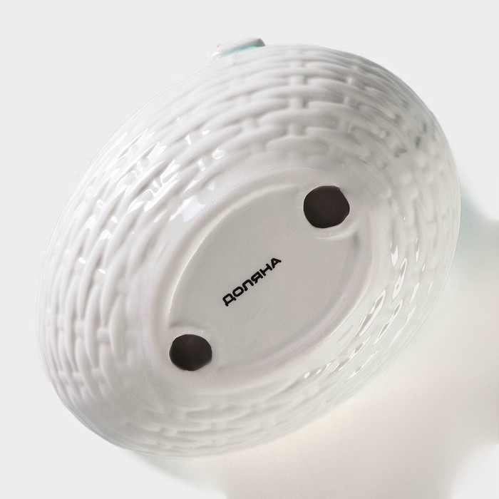 Салатник Доляна «Зайка», 430 мл, 18×14×11 см, цвет голубой Салатник Доляна «Зайка», 430 мл, 18×14×11 см, цвет голубой