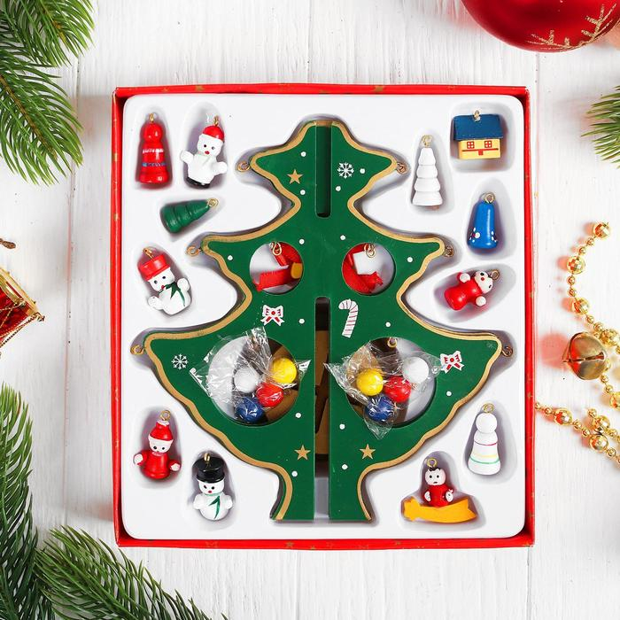 Сувенир новогодний  Сувенир новогодний "Елка на подставке" (градиент, цвет микс)