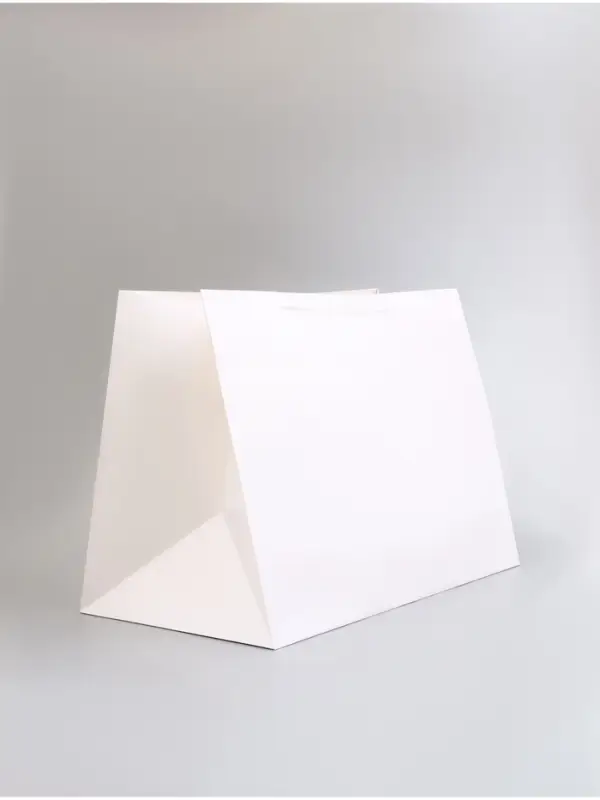 Пакет подарочный с окном, белый, 60&times;45&times;35 см