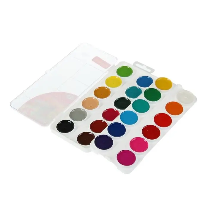 Акварель 24 цвета, «Гамма» «Мультики», без кисти, в пластиковой коробке Акварель 24 цвета, «Гамма» «Мультики», без кисти, в пластиковой коробке