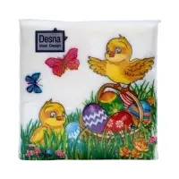 Салфетки пасхальные бумажные &laquo;Цыплята&raquo;, 1 слой, 24х24 см, 40 шт