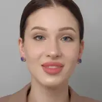 Серьги со стразами &laquo;Эдель&raquo;, овал кружево, синие в розовом золоте