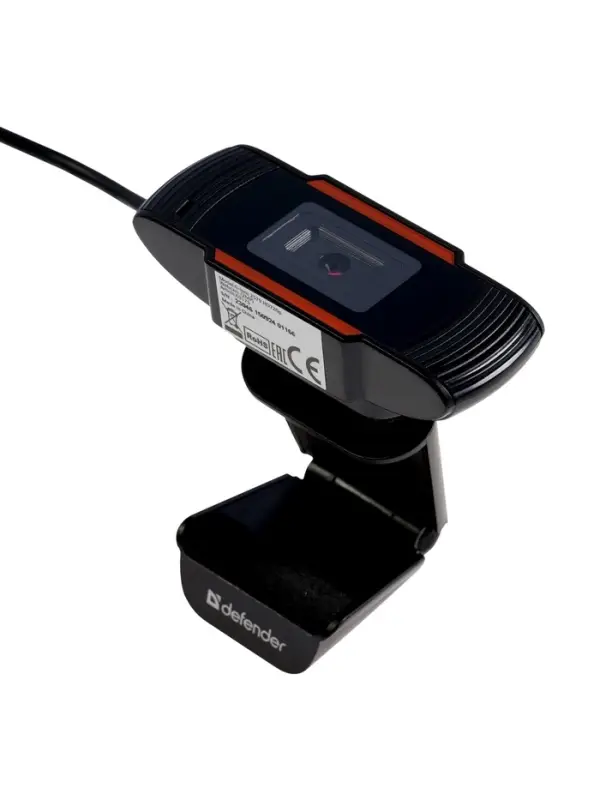 Веб-камера Defender G-lens 2579, 2 Мп, 1280&times;720, USB, jack 3.5, микрофон, 1.2 м, чёрная