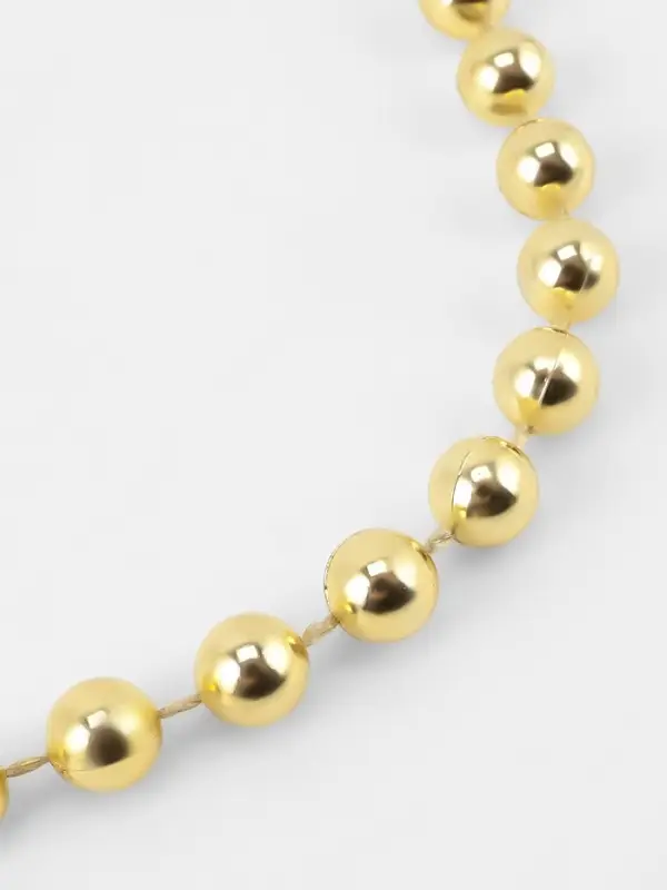 Бусы на нитях, 7.5 мм, 9&plusmn;1 м, цвет золотой