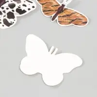 Бабочки картон "Шкуры животных" набор 12 шт h=4-10 см