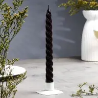 Свеча витая, 2.3&times;24.5 см, 5 ч, 50 г, чёрная