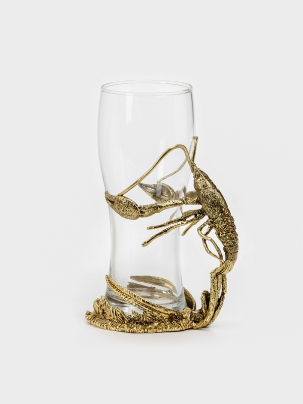 Бокал для пива Бокал для пива "Рак", золото