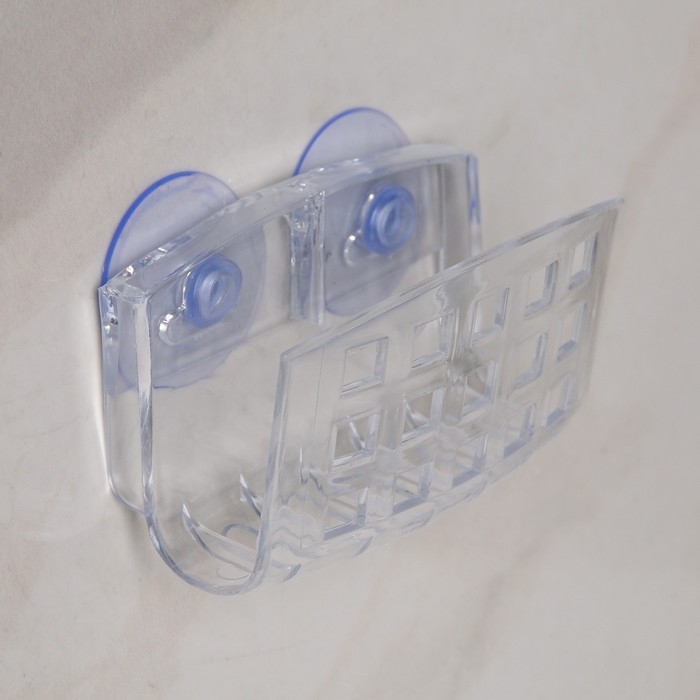 Мыльница настенная на присосках Bath Collection, 9,5×5×6 см, цвет МИКС Мыльница настенная на присосках Bath Collection, 9,5×5×6 см, цвет МИКС