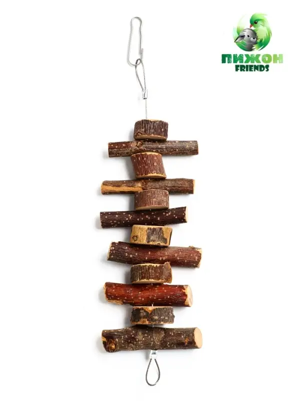 Игрушка для птиц и грызунов Игрушка для птиц и грызунов "Лесенка вверх 2" из дерева, 21 х 5 см