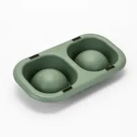 Миска для животных Дубль Мини  0,2 л , Soft-touch, изумруд