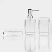 Набор для ванной &laquo;Эко&raquo;, 3 предмета, дозатор, стакан, мыльница