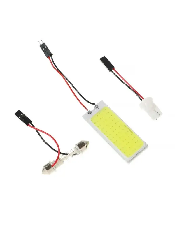 Автомобильная лампа светодиодная, 12 В, 36 SMD, два переходника, свет белый