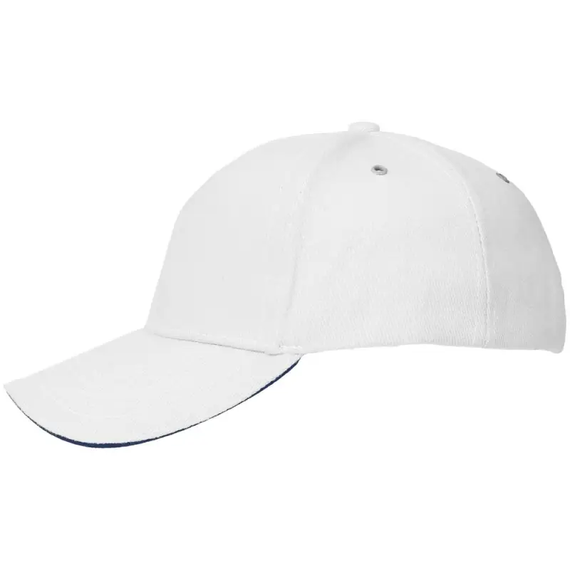 Бейсболка Classic, белая с темно-синим кантом Бейсболка Classic, белая с темно-синим кантом