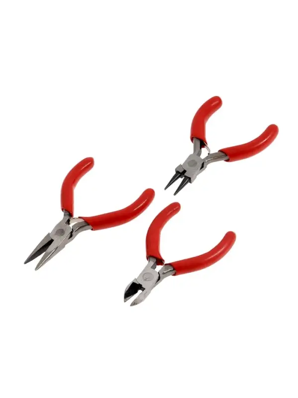 Набор инструментов ЛОМ, круглогубцы, длинногубцы и бокорезы, обрезиненные рукоятки, 80 мм