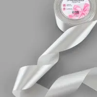 Лента атласная, 50 мм, 23&plusmn;1 м, цвет серебряный №176