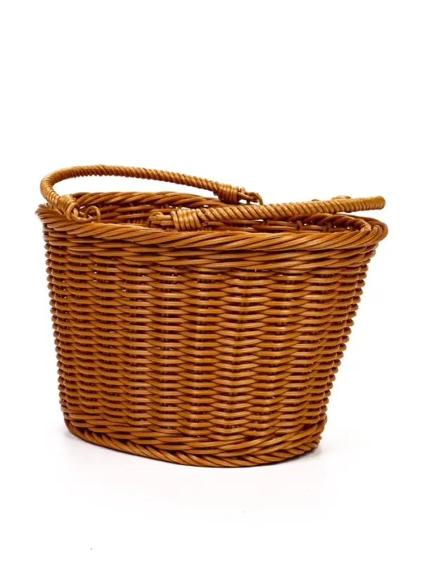 Корзина пластик 25 х 19 х 15 см, ручка17 см коричневый