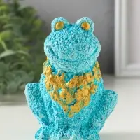 Фигурка гипс &laquo;Жаба из цветов&raquo;, 11&times;9&times;5 см, изумрудный с золотом