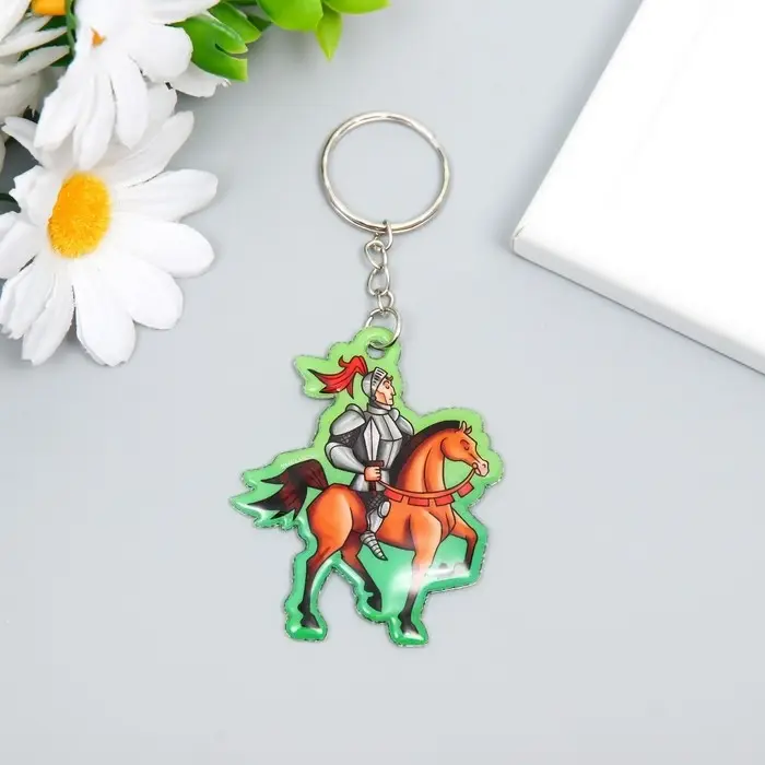 Брелок для ключей на кольце «Рыцарь на коне», мягкий ПВХ, 6×5 см
