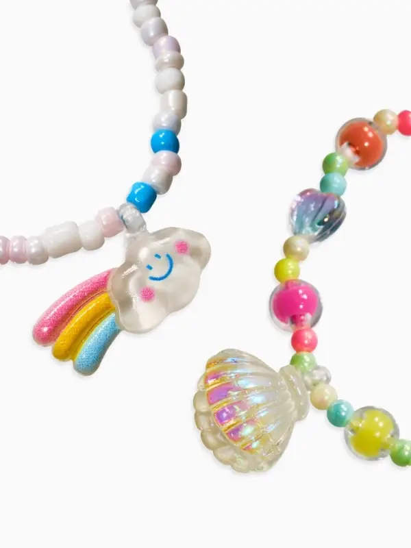 Браслет детский «Выбражулька», 2 шт. набор, жемчужина желаний, цветной Браслет детский «Выбражулька», 2 шт. набор, жемчужина желаний, цветной