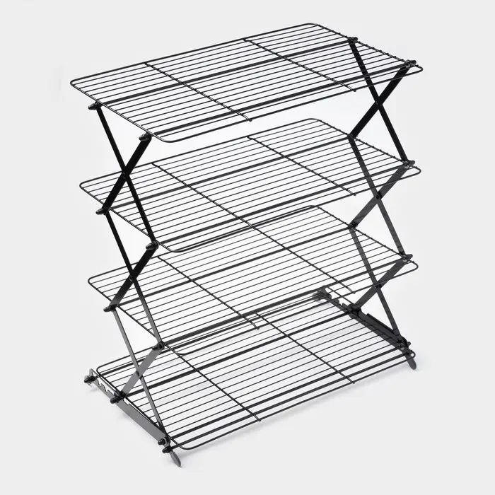 Решётка для глазирования и остывания кондитерских изделий KONFINETTA, 4 яруса, 43.5&times;25.5&times;8 см, чёрная