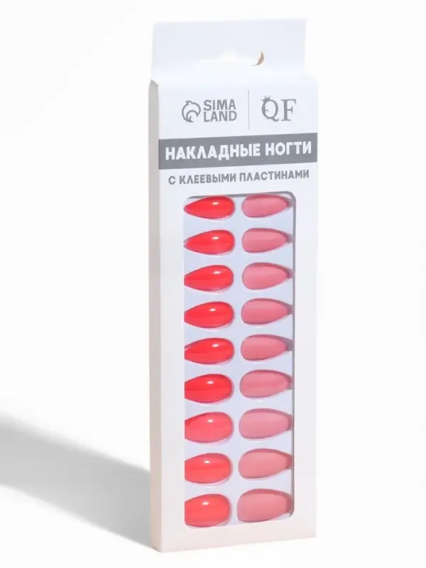 Накладные ногти, 24 шт., с клеевыми пластинами, форма миндаль, цвет неоновые/матовые, розовые